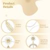 Golden Leaf Moon Star Halo Headpiece & Earrings For Boho Goddess, Bridal Wedding Costume Party Accessories For Women view 3