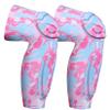 Dialudon Knee Calf Padded Leg Compression Sleeve Thigh Shin Brace Protective Gear for Football Basketball Volleyball Soccer Baseball Tennis Youth Girls Adult Pink 2XL (1 Pair) view 1