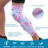 Dialudon Knee Calf Padded Leg Compression Sleeve Thigh Shin Brace Protective Gear for Football Basketball Volleyball Soccer Baseball Tennis Youth Girls Adult Pink 2XL (1 Pair) view 2