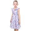 Girls Dress Lavender Floral Ruffle Collar Sleeveless Princess Sundress Size 10 view 2