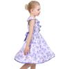 Girls Dress Lavender Floral Ruffle Collar Sleeveless Princess Sundress Size 10 view 3