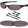 BLAZERBUCK Anti-salt Polarized Replacement Lenses & Sock Kit for Oakley Half Jacket 2.0 OO9144/Half Jacket 2.0 Asian Fit OO9153 - Grey Iridium view 1