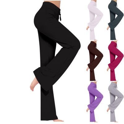 NineFit Basics Leggings for Women Tummy Control Wide Leg Yoga Pants High Waisted Workout Leggings Drawstring Sweatpants Gym Leggings Black, X-Large