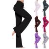 NineFit Basics Leggings for Women Tummy Control Wide Leg Yoga Pants High Waisted Workout Leggings Drawstring Sweatpants Gym Leggings Black, X-Large view 1