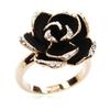 KUAIOUU Rose Flowers Rings Vintage Resizable Finger Rings Valentine's Day Gift Jewelry Open Ring For Women Jewelry view 1
