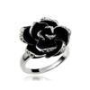 KUAIOUU Rose Flowers Rings Vintage Resizable Finger Rings Valentine's Day Gift Jewelry Open Ring For Women Jewelry view 2