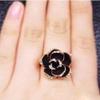 KUAIOUU Rose Flowers Rings Vintage Resizable Finger Rings Valentine's Day Gift Jewelry Open Ring For Women Jewelry view 4