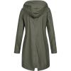 NineFit Basics Rain Coat for Women Waterproof Windproof Rain Jacket Casual Lightweight Hooded Raincoat Drawstring Windbreaker, 3X-Large, 01 Army Green view 2