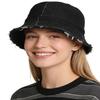 Unisex Bucket Hat Washed Jean Denim Bucket Cap Adjustable Frayed Sun Hats for Women Travel Summer Outdoor Fisherman Cap view 1