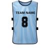 Helewala Customizable Soccer Training Vest - Soccer Bibs Sports Pinnies Soft, Breathable -10 Pcs Pack (US, Alpha, One Size, Regular, Regular, Blue) view 2