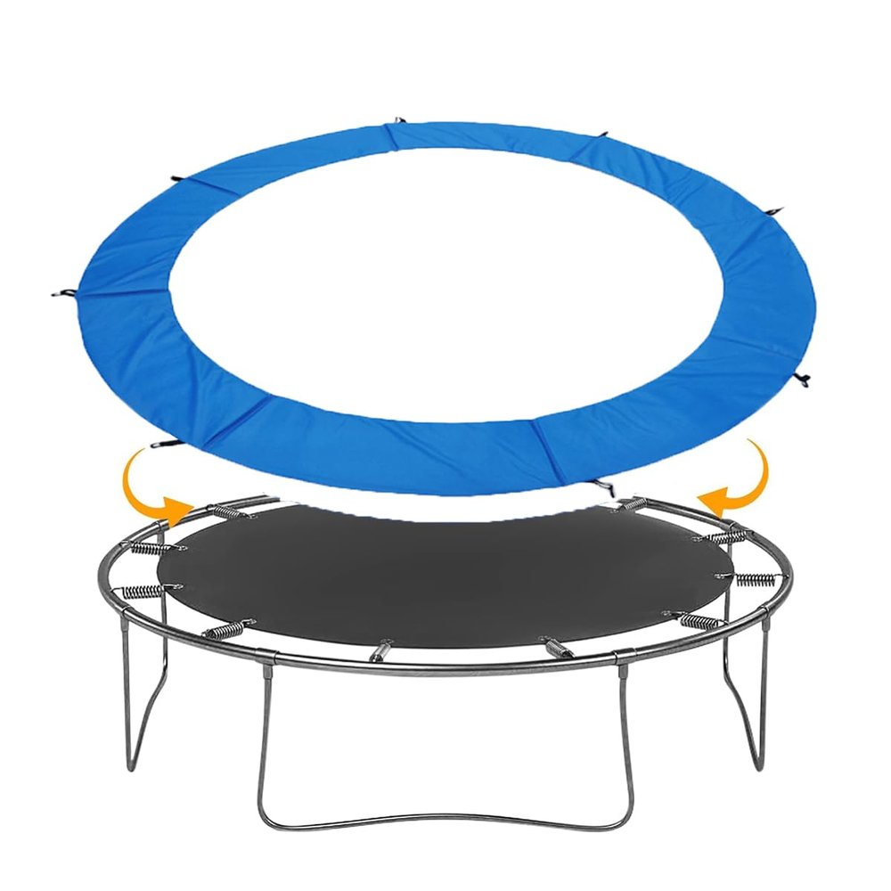 SUOGROLI Trampoline Pad Replacement, Round Trampoline Safety Cover Fits 6FT,8FT,10FT,12FT,13FT,14FT,15FT,16FT Trampoline,8FT,Blue
