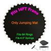 JIUYEKEW Replacement Mat Trampoline, Fits 14FT Round Trampoline Frame, Using 6.5inch Springs, Black view 1