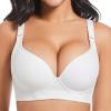 Akvala Bras for Back Fat Smoothing Cover Women Push Up Bra Seamless Underwire Brassieres (White 46DD) view 2
