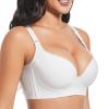 Akvala Bras for Back Fat Smoothing Cover Women Push Up Bra Seamless Underwire Brassieres (White 46DD) view 3