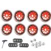 GXBHSP 8 Pack Inline Skate Wheels 90mm 100mm 110mm Inline Wheels Replacement with ABEC-9 Bearings 85A Hardness Increased Speed and High-Grip Performance (Orange,110mm) view 1