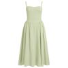 OMEWEE Women Spaghetti Strap Dress Sleeveless Low Cut Bustier Long Dress with Pockets Women's Y2k Maxi Dress Summer Boho Dress Womens Corset Dress Beach Sundress Bodycon Long Flowy Dresses Green S view 1