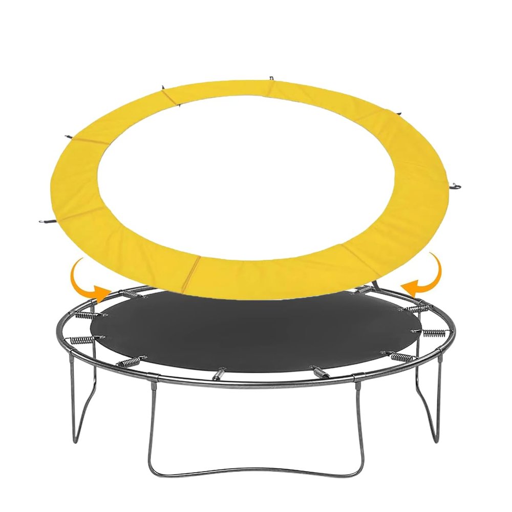 SUOGROLI Replacement Trampoline Surround Cover 6FT,8FT,10FT, Foldable Trampoline Pad Round Trampoline Accessories,8FT,Yellow