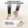 Women's Orthopedic Slip On Slippers Walking Shoes: Women Working Clogs Shoes for Foot and Heel Pain, Supportive Casual Loafers for Outdoor, Soft Slip-On Dress with Elastic/Bungee Beige Size 6 view 3