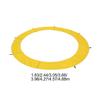 Trampoline Safety Pad, 12/13/14/15/16ft Resistant All-Weather Replacement Trampoline Accessories for Outdoor Trampoline,14FT,Yellow view 3