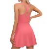 QXQYGRZ Tennis Athletic Dress with Built-in Shorts & Bra Womens Short Dress Workout Golf Exercise Dresses Outfits for Women view 2