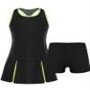 YiZYiF Kids Girls Tennis Golf Sport Uniform Tracksuit Sleeveless Active Dress with Sport Shorts Summer Casual Dress Black 10 Years view 1