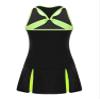YiZYiF Kids Girls Tennis Golf Sport Uniform Tracksuit Sleeveless Active Dress with Sport Shorts Summer Casual Dress Black 10 Years view 3