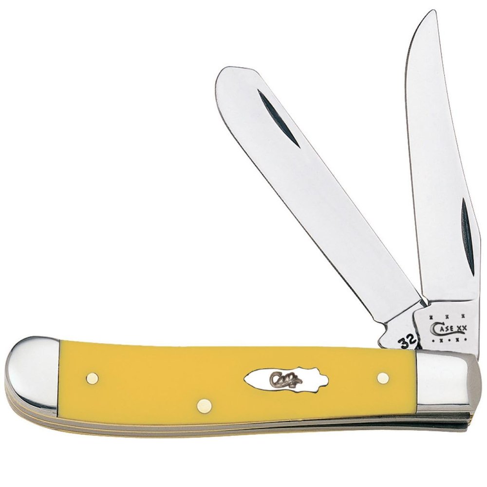 Case WR XX Pocket Knife Mini Trapper Sunflower Synthetic Item #22172 - (4207 SS) - Length Closed: 3 1/2 Inches