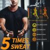 Vuirrm Sauna Shirt for Men, Sauna Vest for Men, Heat Trapping Sauna Suit Sweat Vest Body Shaper Short Sleeve Sauna Tank Top, 4XL/5XL,Blue view 2