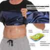 Vuirrm Sauna Shirt for Men, Sauna Vest for Men, Heat Trapping Sauna Suit Sweat Vest Body Shaper Short Sleeve Sauna Tank Top, 4XL/5XL,Blue view 4