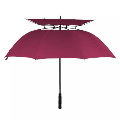 XQZMZSCP Golf Umbrella, 30-inch Breathable Double-Layer Automatic Umbrella, Automatically Opening (Burgundy)