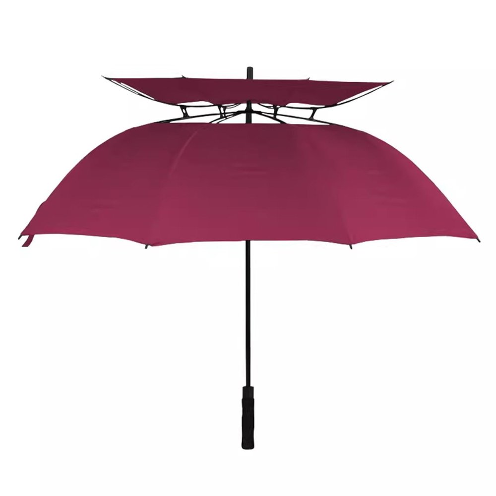 XQZMZSCP Golf Umbrella, 30-inch Breathable Double-Layer Automatic Umbrella, Automatically Opening (Burgundy)