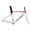 MirOdo 700C Road Bike Frameset with Fork 46/48/50/52/54cm Carbon Fiber Road Bike Frame Disc Brakes Thru Axle F12*100mm R12*142mm Internal Routing Frameset(Color:White Red,Size:48CM) view 1