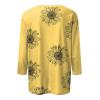 3/4 Length Sleeve Womens Tops Casual V Neck T Shirts Three Quarter Tunic Tops for Women Loose Fit Dressy Blouses Tshirts Shirts for Women Summer Tops for Women 2024, Fluorescence Yellow, Xx-Large view 2