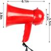 ANIIC Bullhorn Megaphone Outdoor Megaphones Built-in Siren Voice Recorder and Adjustable Volume Bullhorn Speaker Referee Bull Horn Loud Speaker, Red view 2