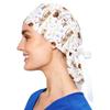 Scrub Caps for Women & Men - Tie Back & Ponytail Hat - Washable & Breathable Material - Surgical Cap for Nurse, Doctor, Vet (US, Alpha, One Size, Ponytail, Quokkas) view 1