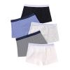 NineFit Basics 5 Pack Boys Stripe and Solid Boxer Briefs Cotton Underwear for Toddler Boy Briefs Kids anties (A, 11-12 Years) view 1