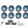 GXBHSP 8 Pack Inline Skate Wheels 90mm 100mm 110mm Inline Wheels Replacement with ABEC-9 Bearings 85A Hardness Increased Speed and High-Grip Performance (Blue,100mm) view 1