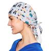 Scrub Caps for Women & Men - Tie Back & Ponytail Hat - Washable & Breathable Material - Surgical Cap for Nurse, Doctor, Vet (US, Alpha, One Size, Ponytail, Hipster Dogs) view 1