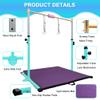 JOYSFIT Adjustable Gymnastics Bar for Kids with Mat - Sturdy Kip Bar with Rings, Horizontal Bar for Home Training, 3'-5' Height, Ages 3-15, 250 LBS Capacity, Easy Assembly. view 3
