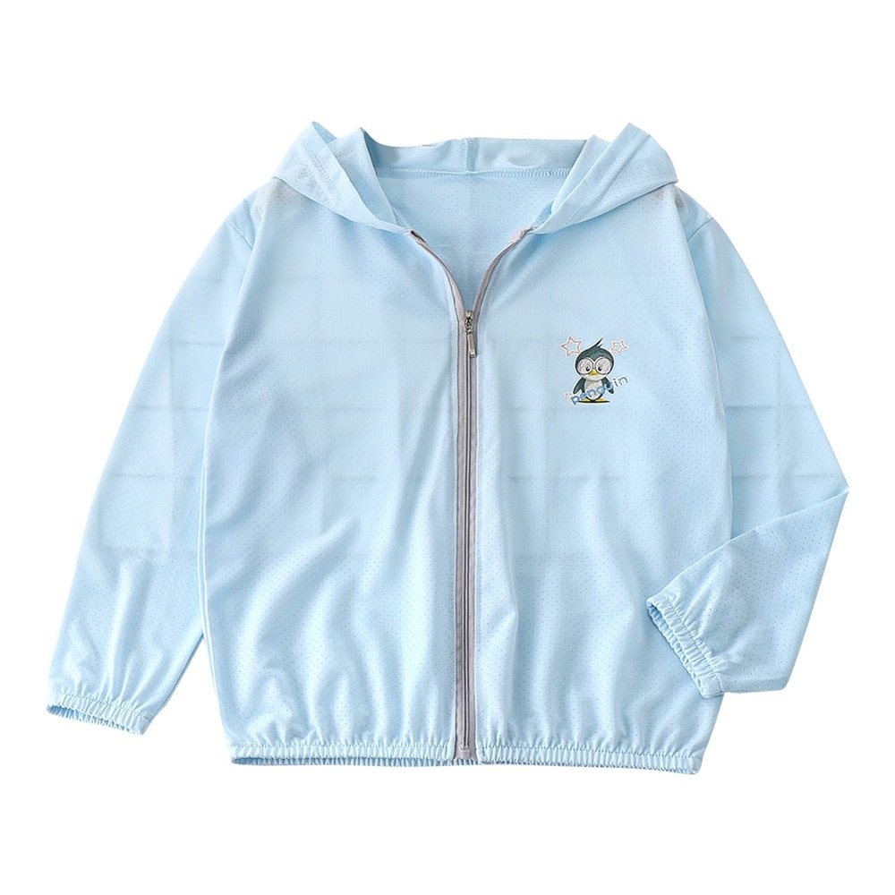 NineFit Basics ummer Toddler Boys Girls Sun rotection Breathable Light Coat Baby Long Sleeve UPF 50+ Rash Guard (Blue, 2-3 Years)