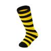 Century Star Striped Kids Boys Halloween Socks Girls Toddler Tube Knee High Cotton Stockings - 1 Pair Black Yellow Strip 9-12 Years view 1
