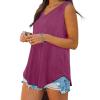KICILVS Plus Size Tank Tops for Women Summer Sleeveless V Neck Casual Tank Tops Blouse Shirts Casual Solid Color Tunics view 4