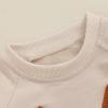 YINGISFITM Toddler Baby Girl Boy Halloween Outfit Witch Crewneck Pullover Sweatshirt Long Sleeve Pumpkin Shirt Fall Clothes (embroidery face,2-3 Years) view 4
