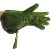 MEDENTRA Falconry Gloves Nubuck Leather Eagle Hunting Birds Hawk Green 14" Long Cuff view 1