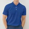 Ymosrh Mens Polo Shirts, Short Sleeve Solid Color Golf Shirt Fashion Casual Work Collar T-Shirt Tshirts Men's Short Shirts (3XL, Royal Blue) view 2