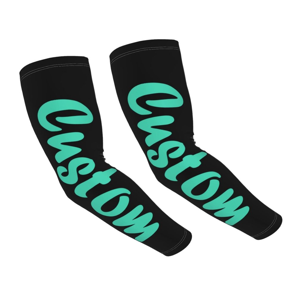WOTYAPA Custom Arm Sleeves,Personalized Cooling Sleeves for Men Women,Sun Protection Sleeves to Cover Arms Cooling Sports Compression Arm Sleeve
