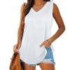 KICILVS Plus Size Tank Tops for Women Summer Sleeveless V Neck Casual Tank Tops Blouse Shirts Casual Solid Color Tunics view 1