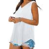 KICILVS Plus Size Tank Tops for Women Summer Sleeveless V Neck Casual Tank Tops Blouse Shirts Casual Solid Color Tunics view 4