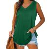 KICILVS Plus Size Tank Tops for Women Summer Sleeveless V Neck Casual Tank Tops Blouse Shirts Casual Solid Color Tunics view 1
