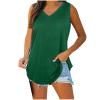 KICILVS Plus Size Tank Tops for Women Summer Sleeveless V Neck Casual Tank Tops Blouse Shirts Casual Solid Color Tunics view 3